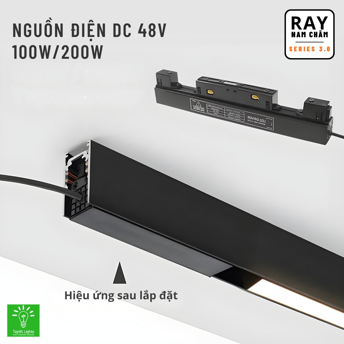 HỆ ĐÈN RAY NAM CHÂM ULTRATHIN - GIẢI PHÁP THI CÔNG LẮP NỔI TIỆN LỢI NGUỒN 100W